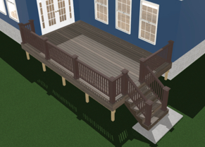 3d Rendering of 12x20 deck