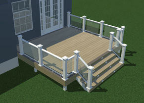 3d Rendering of 14x16 deck