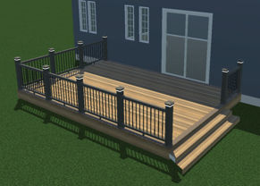 3d Rendering of 14x20 deck