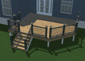 3d Rendering of 16x20 deck