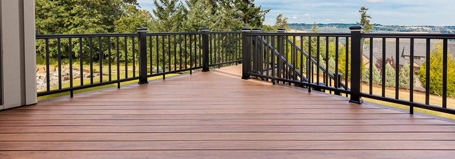 Second story composite deck