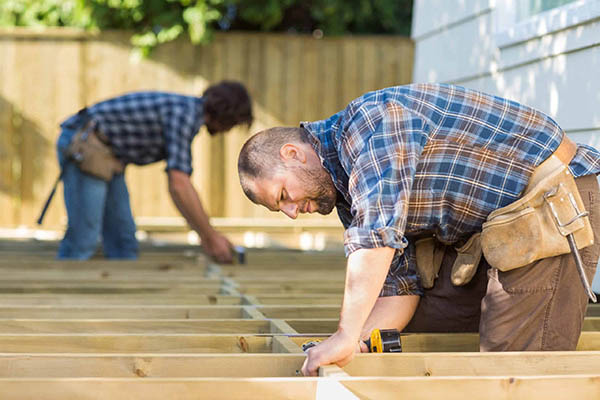 Installing composite decking over a new substructure