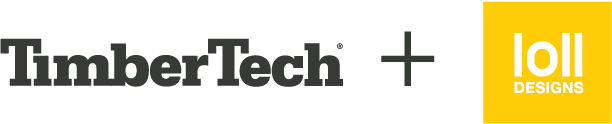 "TimberTech" plus "Loll Designs" logos